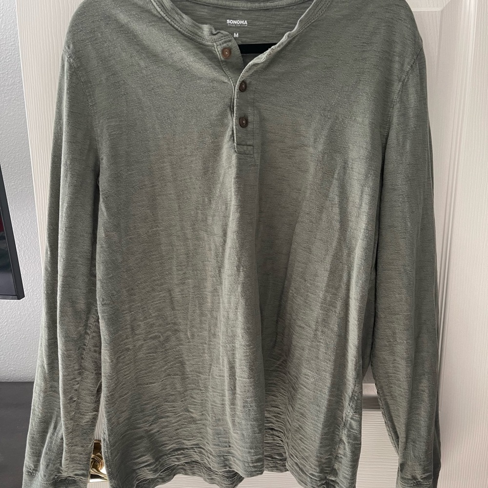 Womens green Henley
